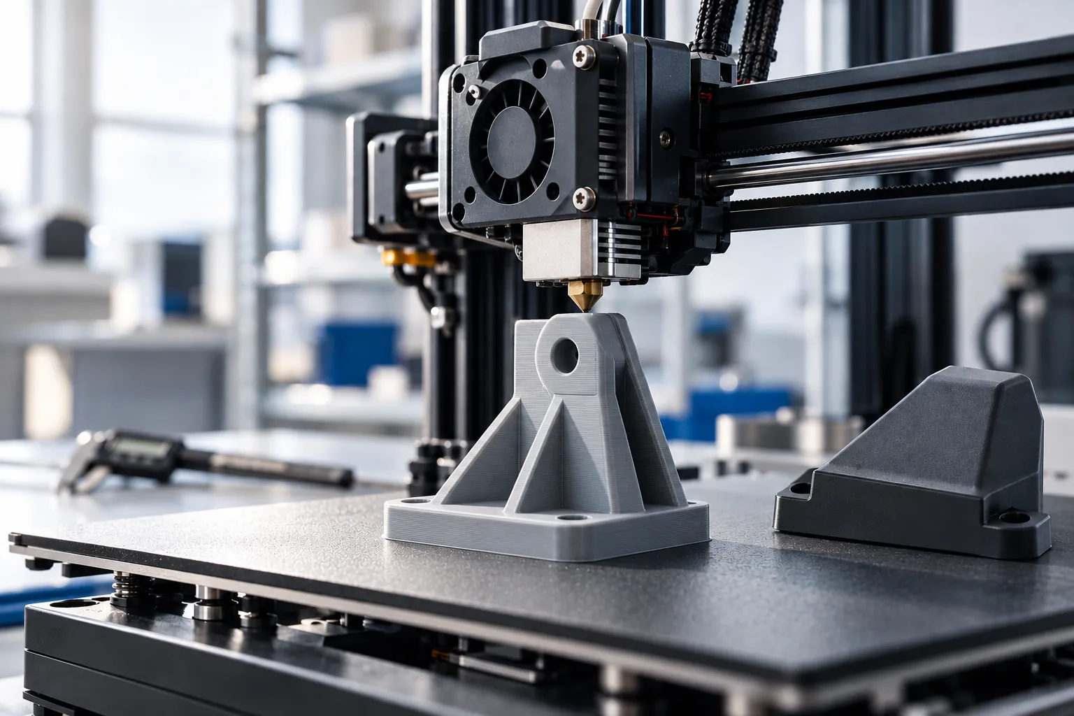 Part being printed on a 3D printer
