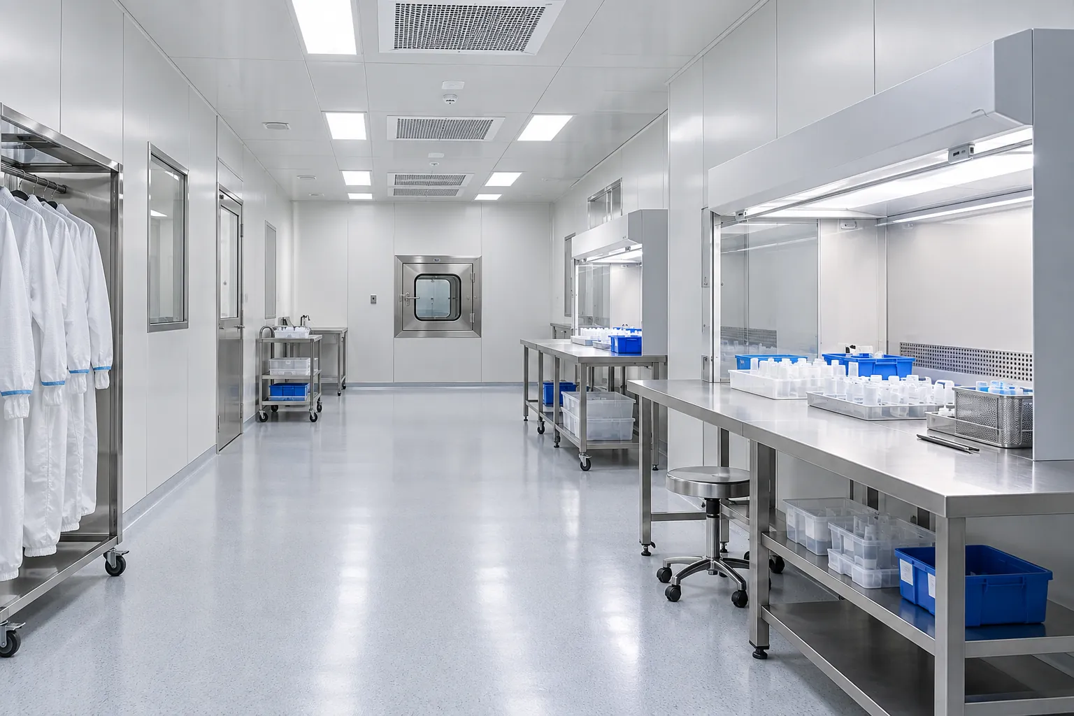 Cleanroom for the production of medical devices